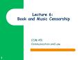 Lecture 6: Book and Music Censorship PowerPoint PPT Presentation