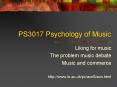 PS3017 Psychology of Music PowerPoint PPT Presentation