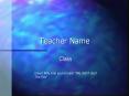 Teacher Name PowerPoint PPT Presentation