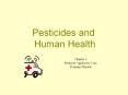 Pesticides and Human Health PowerPoint PPT Presentation