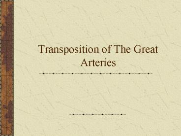 Transposition of The Great Arteries