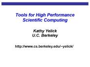 Tools for High Performance Scientific Computing