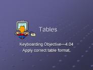 Tables