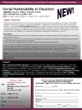 Social Vulnerability to Disasters PowerPoint PPT Presentation