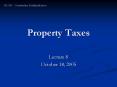 Property Taxes PowerPoint PPT Presentation