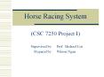 Horse Racing System PowerPoint PPT Presentation