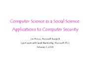 Computer Science as a Social Science: