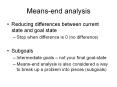 Means-end analysis PowerPoint PPT Presentation