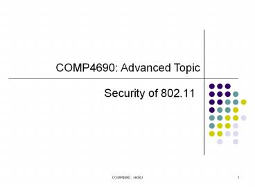 Security of 802.11