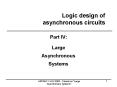 Logic design of asynchronous circuits PowerPoint PPT Presentation