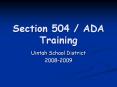 Section 504 ADA Training PowerPoint PPT Presentation