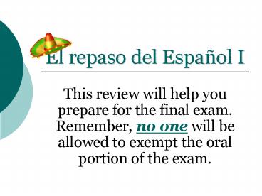 El repaso del Espaol I