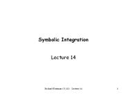 Symbolic Integration