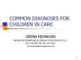 COMMON DIAGNOSES FOR CHILDREN IN CARE PowerPoint PPT Presentation