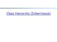 Class Hierarchy Inheritance