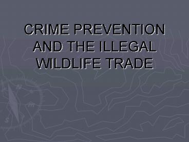 CRIME PREVENTION AND THE ILLEGAL WILDLIFE TRADE