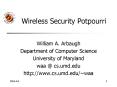Wireless Security Potpourri PowerPoint PPT Presentation