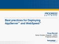 Best practices for Deploying AppServer and WebSpeed PowerPoint PPT Presentation
