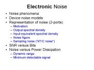 Electronic Noise