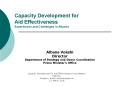 Capacity Development for Aid Effectiveness Experiences and Challenges in Albania PowerPoint PPT Presentation