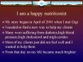 I am a happy nutritionist PowerPoint PPT Presentation