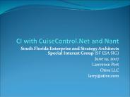 CI with CuiseControl'Net and Nant