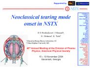 Neoclassical tearing mode onset in NSTX