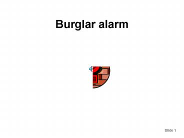 Burglar alarm