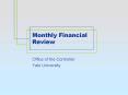 Monthly Financial Review PowerPoint PPT Presentation