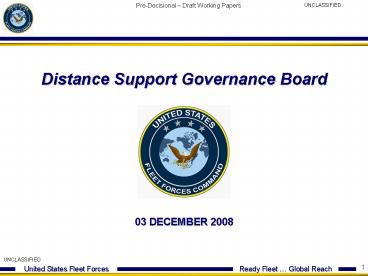 Distance Support Governance Board