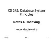 CS 245: Database System Principles Notes 4: Indexing