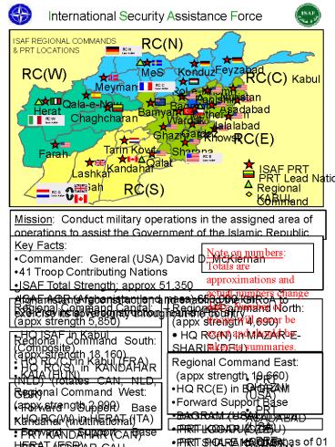 ISAF Key Fact and Figures Placemat