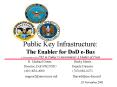 Public Key Infrastructure: The Enabler for DoD eBus A Presentation for PKI in Todays Government: A M PowerPoint PPT Presentation