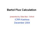 Bartol Flux Calculation