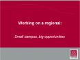Working on a regional: PowerPoint PPT Presentation
