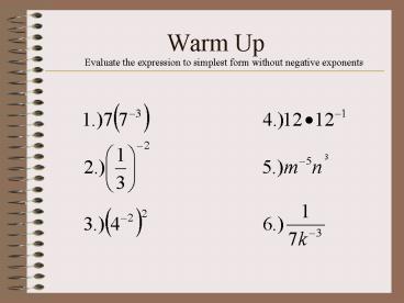 ppt - warm up powerpoint presentation, free download -... Warm Up presentation | free to view