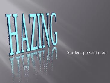 Student presentation