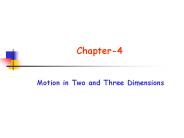 Motion in Two and Three Dimensions