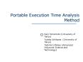 Portable Execution Time Analysis Method PowerPoint PPT Presentation