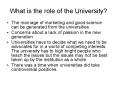 What is the role of the University PowerPoint PPT Presentation