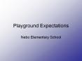 Playground Expectations PowerPoint PPT Presentation