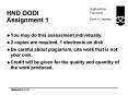 HND OODI Assignment 1 PowerPoint PPT Presentation
