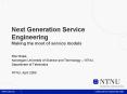 Next Generation Service Engineering Making the most of service models PowerPoint PPT Presentation