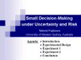 Small Decision Making Under Uncertainty And Risk PowerPoint PPT Presentation