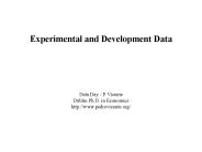 Experimental and Development Data
