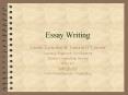Essay Writing PowerPoint PPT Presentation