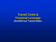 Transit Costs