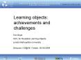 Learning objects: achievements and challenges PowerPoint PPT Presentation