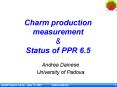 Charm production measurement PowerPoint PPT Presentation
