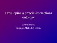 Developing a protein-interactions ontology